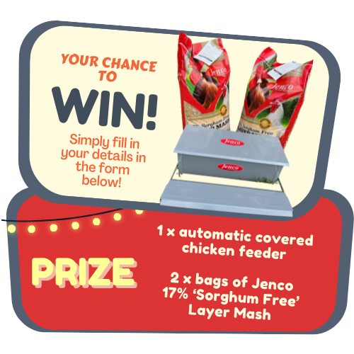 Jenco Feeds monthly draw competition flyer